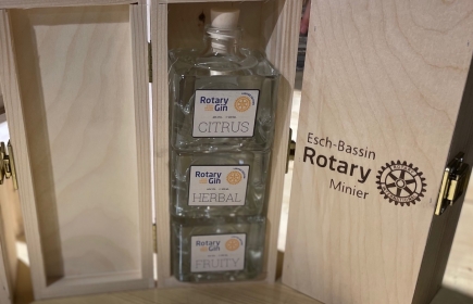 3 G: 3 bouteilles de 200ml de GIN exclusif ROTARY cadeau à 99 Euro pour soutenir Polio et COVAX